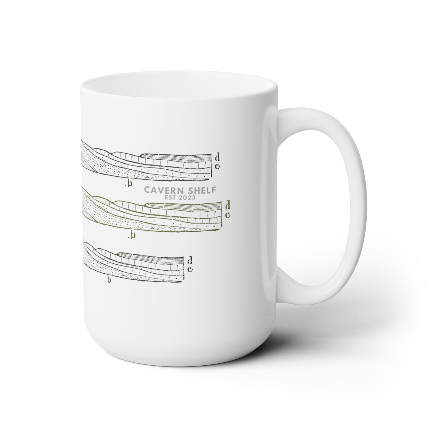 Chromatic Layers Unleashed - Ceramic Mug (White, 15oz)