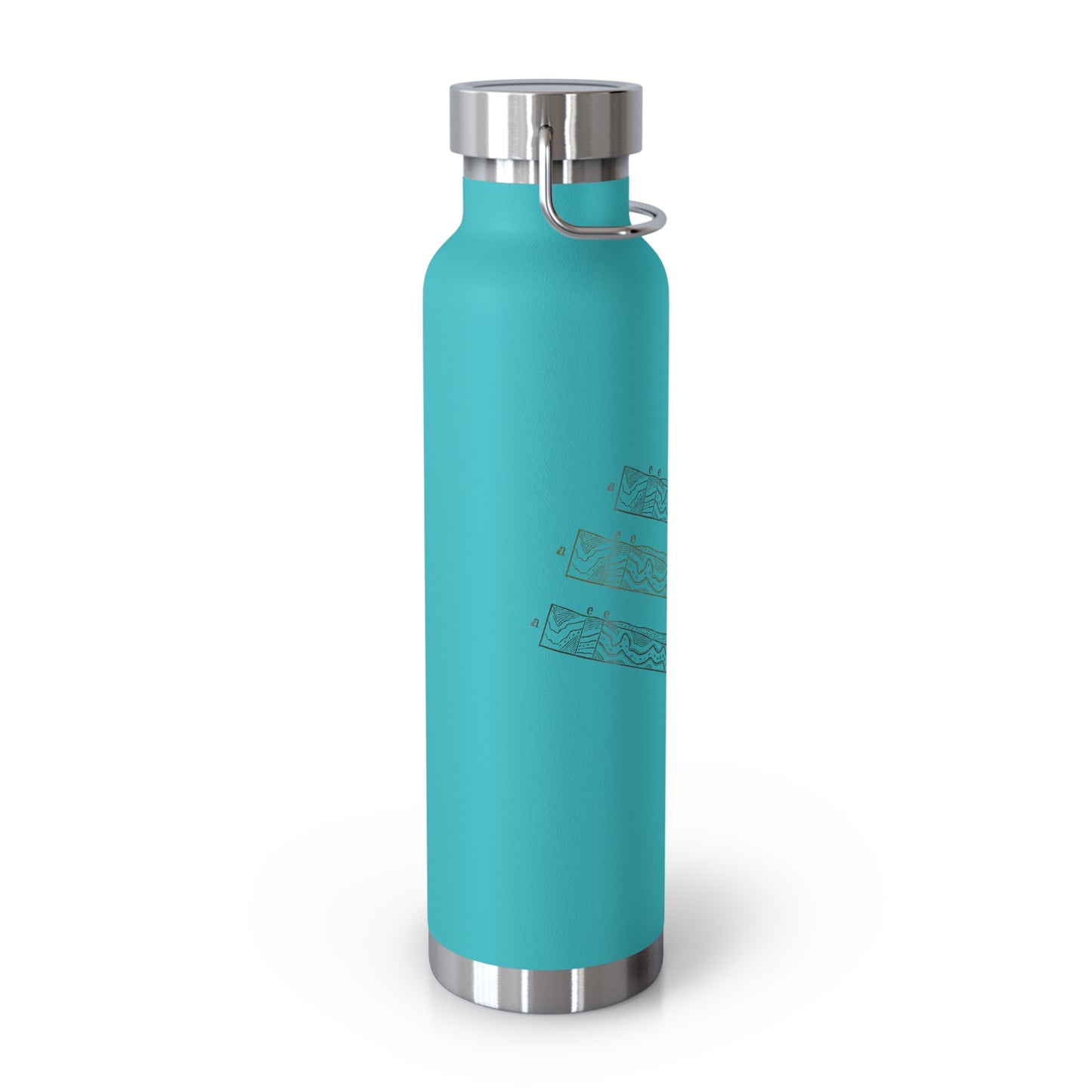 Chromatic Layers Unleashed - Copper Vacuum Insulated Bottle (22oz)