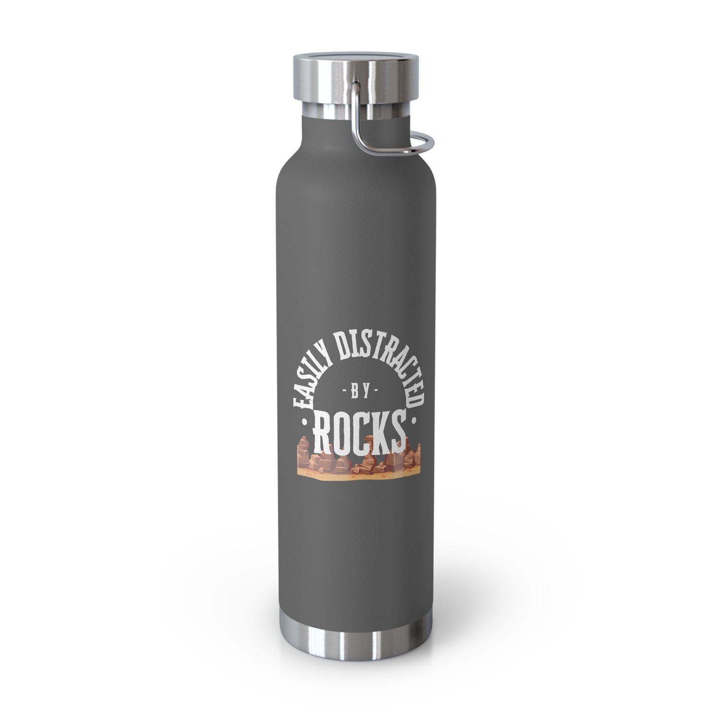 Easily Distracted by Rocks - Copper Vacuum Insulated Bottle (22oz)