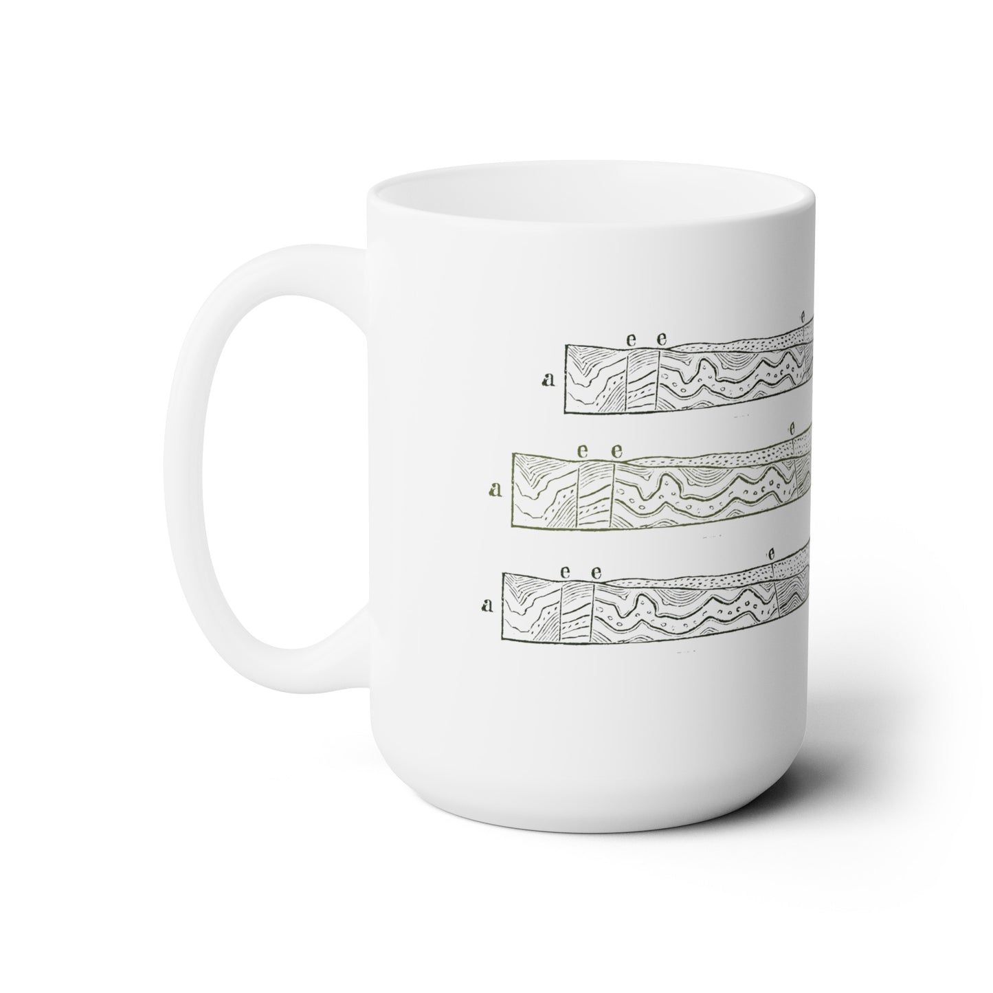 Chromatic Layers Unleashed - Ceramic Mug (White, 15oz)