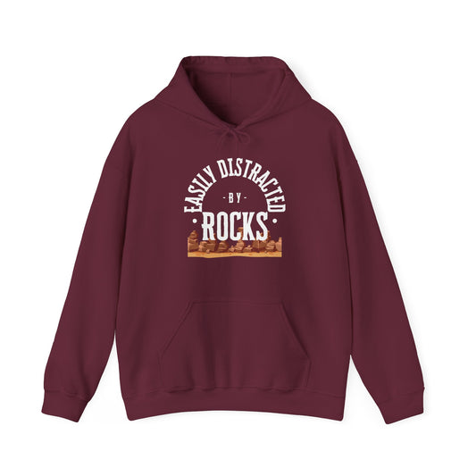 Easily Distracted by Rocks - Unisex Heavy Blend™ Hooded Sweatshirt