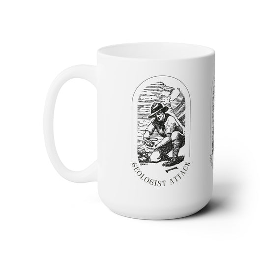 Geologist Attack - Ceramic Mug (White, 15oz)