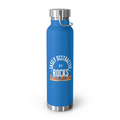 Easily Distracted by Rocks - Copper Vacuum Insulated Bottle (22oz)