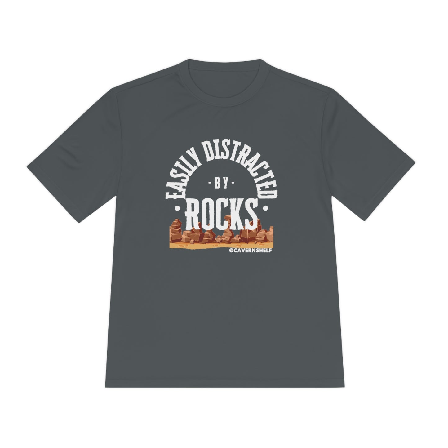 Easily Distracted by Rocks - Unisex Moisture Wicking Tee